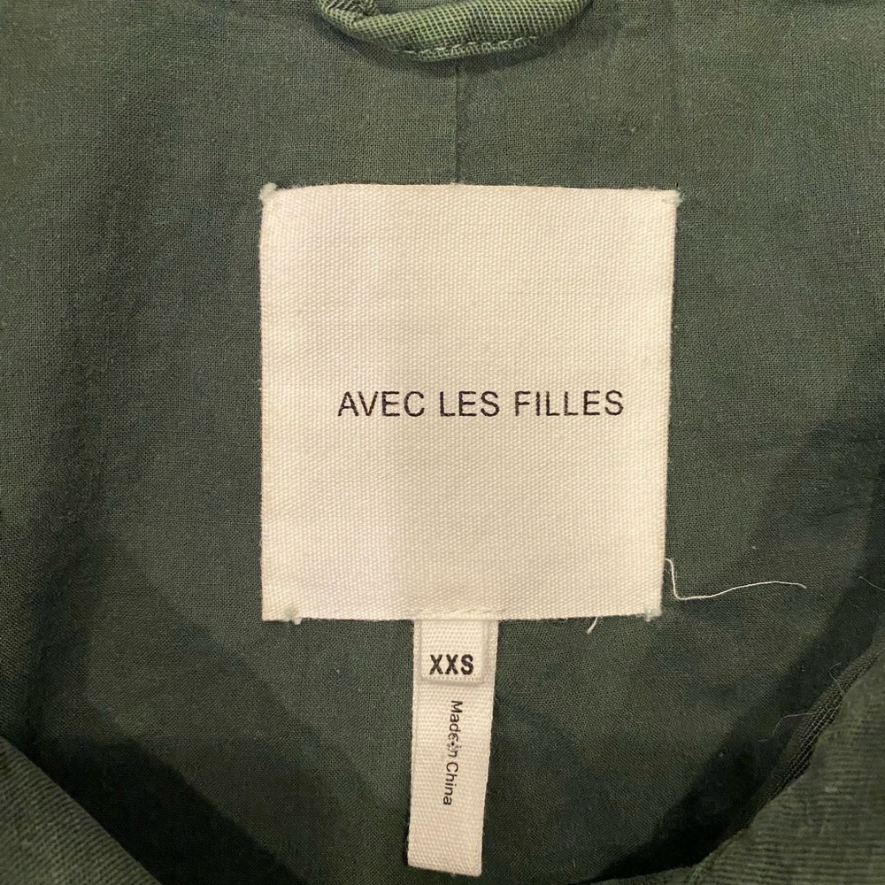 Avec Les Filles | Washed Cotton Envelope Jacket Khaki/Green - Picture 6 of 6